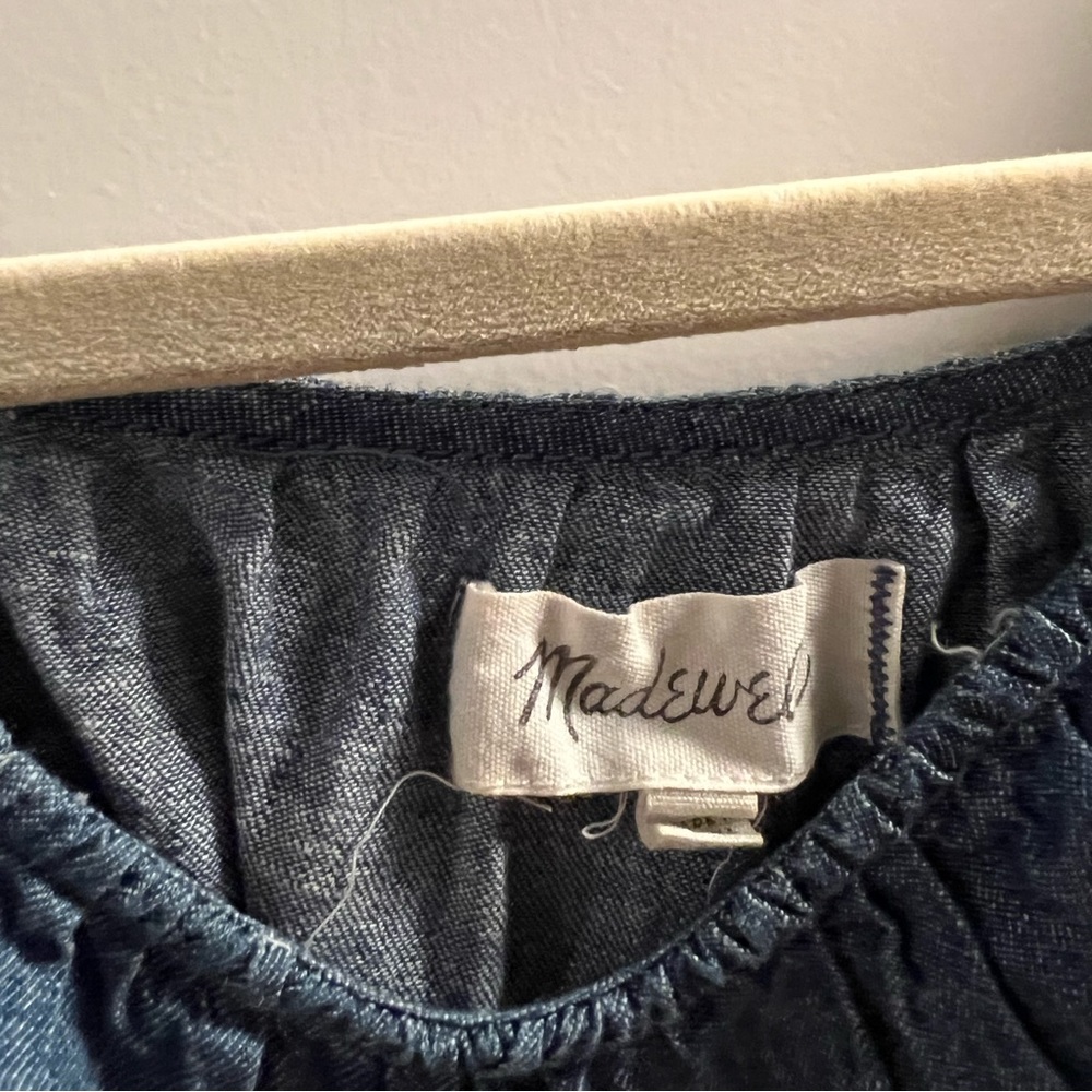 Madewell off shoulder Jean dress